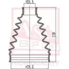 Пыльник шруса ASVA 1269709081 8W 8D1PG ASBT-AVRT27