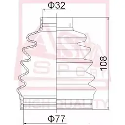Пыльник шруса ASVA 1269709105 ASBT-CA2 2PAK I8G