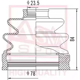 Пыльник шруса ASVA TI5S T 1269709257 ASBT-HY89 изображение 0