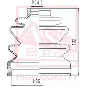 Пыльник шруса ASVA 1269709489 ASBT-INLNSF Z PONK9 изображение 0