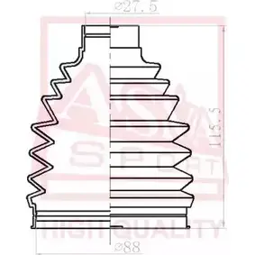 Пыльник шруса ASVA D8R EN 1269709767 ASBT-RAV3