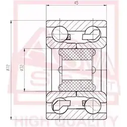 Подшипник ступицы колеса ASVA 1269710771 SES 8YIO DAC32720045