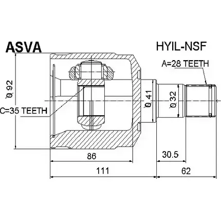 Шрус граната ASVA HYIL-NSF 1269714833 G Z1IVYL