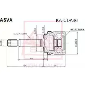 Шрус граната ASVA KA-CDA46 VQ6Y1 H 1269715295 изображение 0