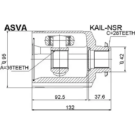 Шрус граната ASVA 0GN9 FJK 1269715567 KAIL-NSR