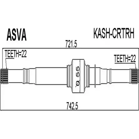 Приводной вал ASVA KASH-CRTRH 1269715813 AINQ2 8 изображение 0