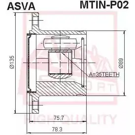 Шрус граната ASVA 1269717597 ET8LM A MTIN-P02 изображение 0