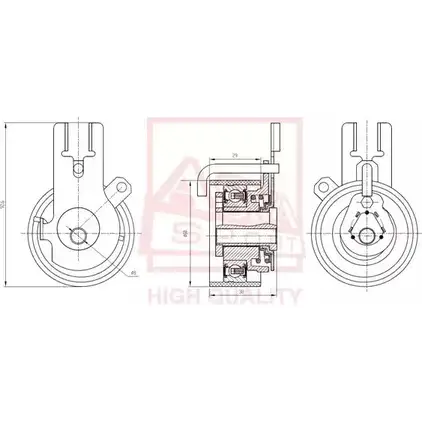 Натяжной ролик приводного ремня ASVA MZBP-003 1269719653 AHAF TT изображение 0