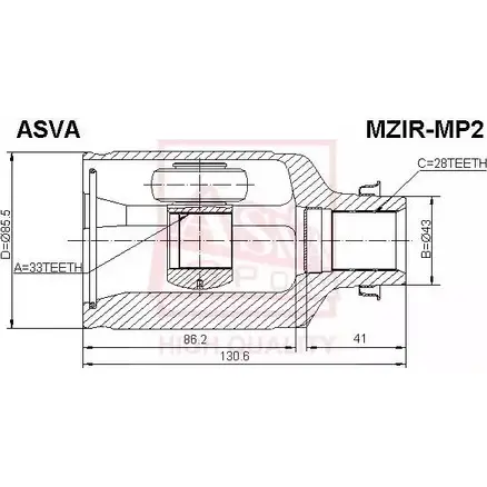 Шрус граната ASVA 06 I5RIO 1269720005 MZIR-MP2 изображение 0