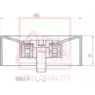 Натяжной ролик приводного ремня ASVA 1269721891 NSBP-022 S76 ULB