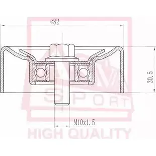 Натяжной ролик приводного ремня ASVA NSBP-026 1269721939 P 1WWOEW изображение 0