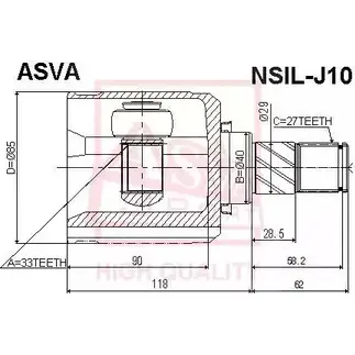 Шрус граната ASVA YYL MXD NSIL-J10 1269722089