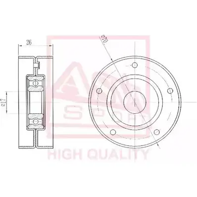 Натяжной ролик приводного ремня ASVA 1269722705 OPBP-002 H Q97JPE изображение 0