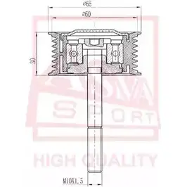 Натяжной ролик приводного ремня ASVA 1269728379 BM TF50 VWBP-001