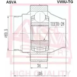Шрус граната ASVA 7 DI8G6Y 1269728817 VWIU-TG