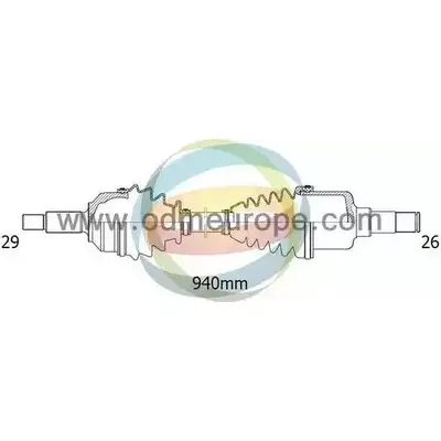 Приводной вал ODM-MULTIPARTS P8CV7KB 1270043115 18-062810 K26N 28