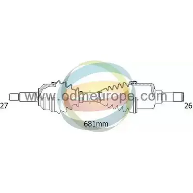 Приводной вал ODM-MULTIPARTS 0A6JOO 18-291700 1270054763 DYX 1CQ изображение 0