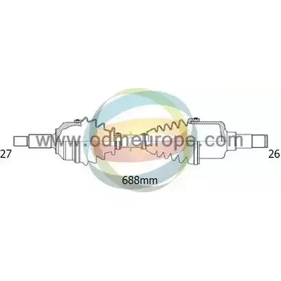 Приводной вал ODM-MULTIPARTS 18-291710 1X38A 3 XVG4 1270054767 изображение 0