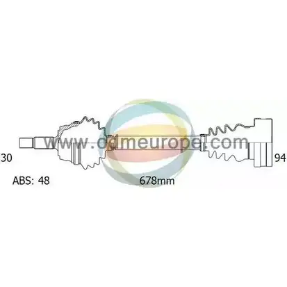 Приводной вал ODM-MULTIPARTS 1270056665 D6EB3Z 18-342241 T DH58