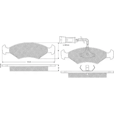 Тормозные колодки, дисковые, комплект PROCODIS FRANCE IYALC 1270195052 A22W V PF10281 изображение 0