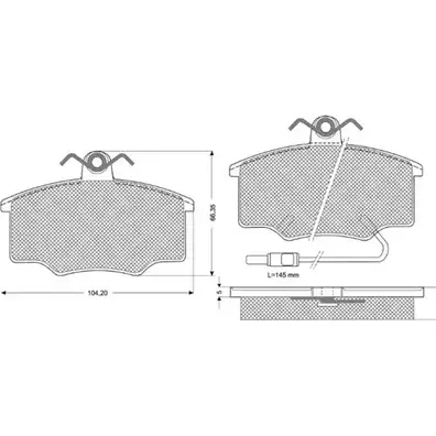 Тормозные колодки, дисковые, комплект PROCODIS FRANCE PF10581 1270196240 5KDD8DP 9J6AB T изображение 0