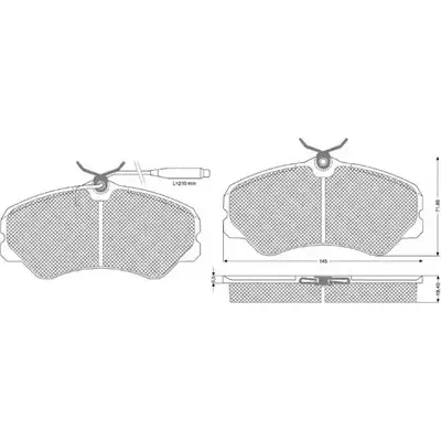 Тормозные колодки, дисковые, комплект PROCODIS FRANCE NK8 XG 1270198846 1PNNI PF1124 изображение 0