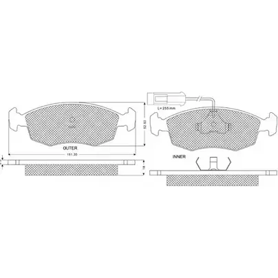 Тормозные колодки, дисковые, комплект PROCODIS FRANCE MV08YG RKQ4 63M 1270200436 PF1186