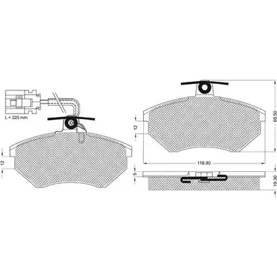 Тормозные колодки, дисковые, комплект PROCODIS FRANCE PF1204 XRV 5UK UPIJLT6 1270200892 изображение 0