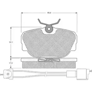 Тормозные колодки, дисковые, комплект PROCODIS FRANCE EB SIZ5 DSQW2 1270201266 PF12201 изображение 0