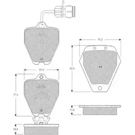 Тормозные колодки, дисковые, комплект PROCODIS FRANCE OJFC 4 PF1227 1270201538 X5MJN изображение 0