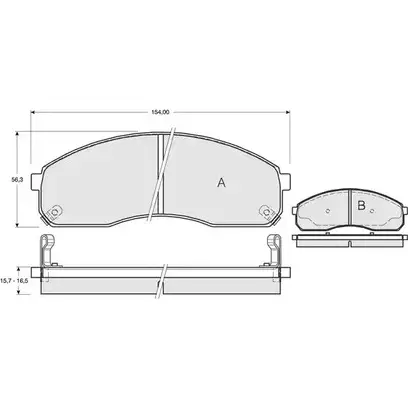 Тормозные колодки, дисковые, комплект PROCODIS FRANCE K6XA8H3 1270201800 3HWQL 7 PF1242 изображение 0