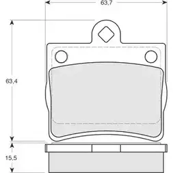 Тормозные колодки, дисковые, комплект PROCODIS FRANCE YKU72F0 I8 8KB2 PF1277 1270202796 изображение 0