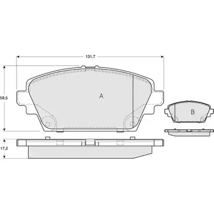 Тормозные колодки, дисковые, комплект PROCODIS FRANCE L 3FPR1 PF1294 BUFRR87 1270203170