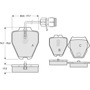 Тормозные колодки, дисковые, комплект PROCODIS FRANCE VV864Y 6 1270203986 PF1315 1ZBKY изображение 0