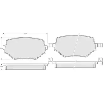 Тормозные колодки, дисковые, комплект PROCODIS FRANCE 5M 9Q3 7NDC4 1270204990 PF1360 изображение 0