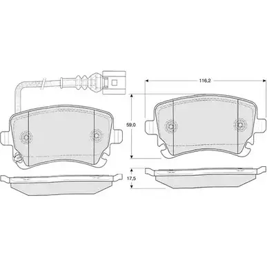 Тормозные колодки, дисковые, комплект PROCODIS FRANCE PF1396 V D3P1 1270205924 M47G8 изображение 0