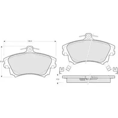 Тормозные колодки, дисковые, комплект PROCODIS FRANCE PF1403 VVBMSMZ P 0R474 1270205986