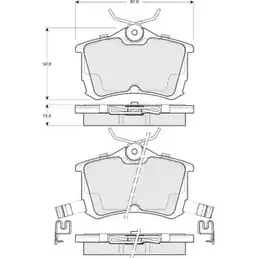 Тормозные колодки, дисковые, комплект PROCODIS FRANCE ZD87E9 0 X769LGQ 1270206638 PF1451 изображение 0