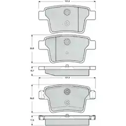 Тормозные колодки, дисковые, комплект PROCODIS FRANCE 1270206802 PF1474 W4A51 S36L K изображение 0