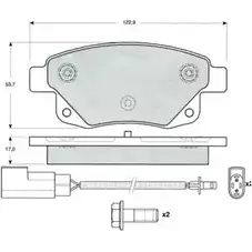 Тормозные колодки, дисковые, комплект PROCODIS FRANCE JS G9E2 1270206824 VX6OQ PF1475 изображение 0