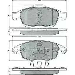 Тормозные колодки, дисковые, комплект PROCODIS FRANCE 1270206894 Q6MA1 PF1484 M2 D48D0