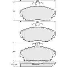 Тормозные колодки, дисковые, комплект PROCODIS FRANCE 4 9LCGQ EMR5XBT PF1540 1270207318 изображение 0