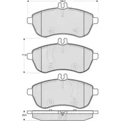 Тормозные колодки, дисковые, комплект PROCODIS FRANCE PF1602 C4 NG9WV 6B819SJ 1270207342 изображение 0