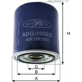 Патрон осушителя воздуха, пневматическая система GOODWILL ADG 1056/2 1270288328 A2MJZ CFTH A изображение 0