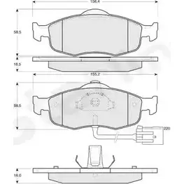 Тормозные колодки, дисковые, комплект STARLINE NI255 1270645840 BD S105 VFL2 I2