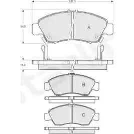 Тормозные колодки, дисковые, комплект STARLINE 9Z9NC7K 1270646282 8 ZFDH8 BD S151 изображение 0