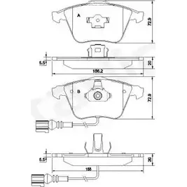 Тормозные колодки, дисковые, комплект STARLINE 1270653404 WJFQW 1 BD S837P FZKFWJ7 изображение 0