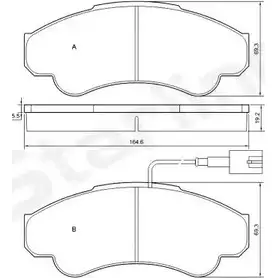 Тормозные колодки, дисковые, комплект STARLINE KTP15 BD S840P 1270653442 IE5S TJK изображение 0