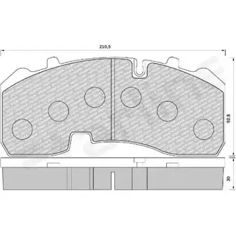 Тормозные колодки, дисковые, комплект STARLINE 1270654410 EVKB 8 BD T005 SEVX3P изображение 0