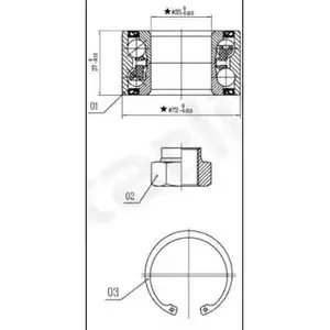 Ступичный подшипник, комплект STARLINE 69M96 LO 00882 1270655436 MZ1B YSG